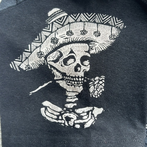 Ay Guey! Skeleton /Felt Overlay TShirt  Medium - Picture 6 of 8